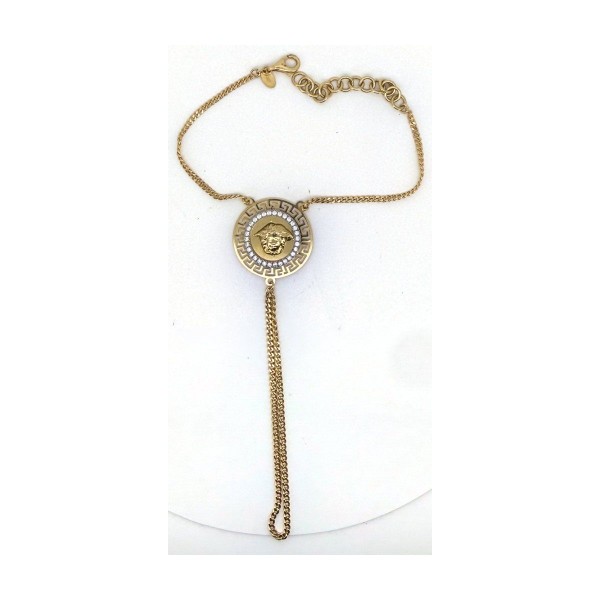 Pulsera manilla medusa de oro 18k 20 cm